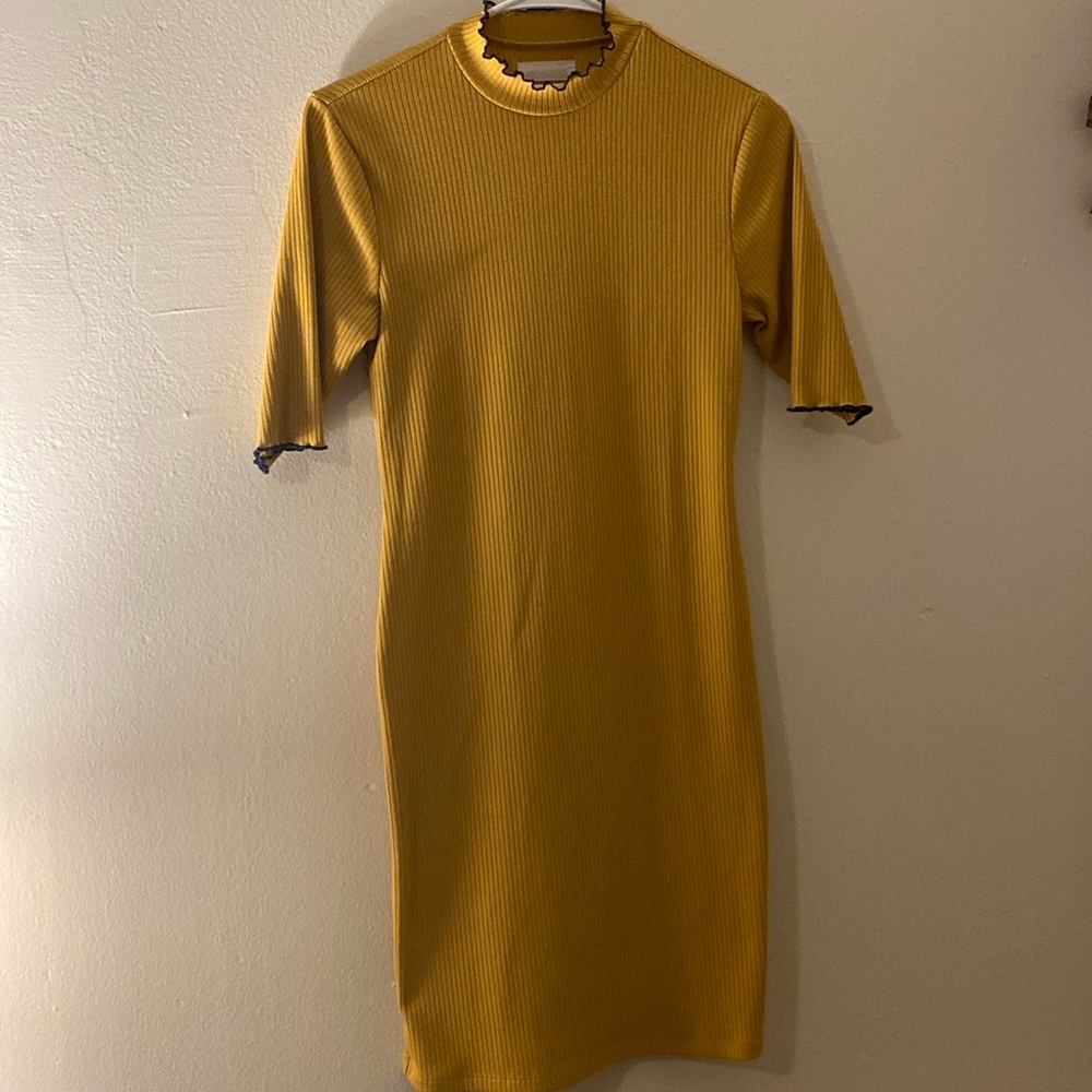 Urban Outfitters - gold & navy blue accent sun dress